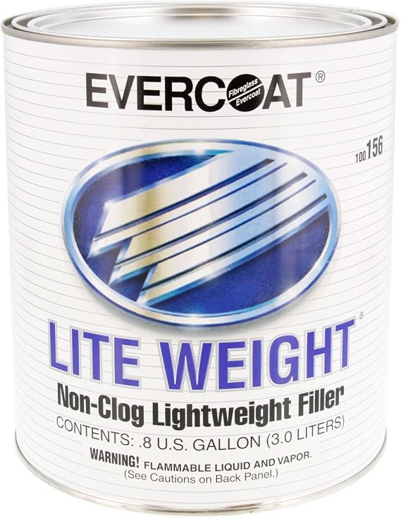 Evercoat Lite Weight Body Filler - Clog-Free Body Filler for Aluminum, Fiberglass & More - 128 Fl Oz