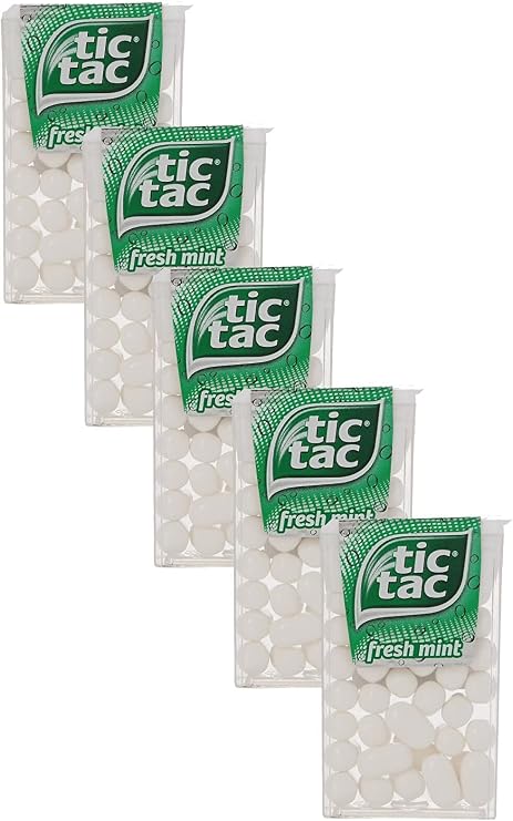 Tic Tac Mint Naneli Şeker 18 Gr Nane Aromalı Şekerleme X 5 Avantaj Paket