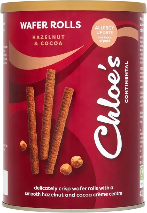 Katsy Style Hazelnut Cocoa Wafer Rolls | Crisp Wafer Biscuits Filled With Smooth |Coffee Hot Chocolate Ice Cream | Vegetarian | 48 Servings