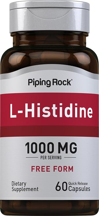 Piping Rock L-Histidine Supplement | 1000 mg | 60 Capsules