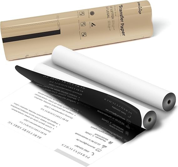 PeriPage Thermal Printer Transfer Paper 8.5'x11' US Letter Thermal Paper Permanent Print,100 Sheets 2 Roll,Multipurpose Thermal Paper for Thermal Printer,Compatible With A40,P80,M832, M834, MT800.