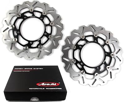 Arashi Front Brake Disc Rotors for Suzuki Hayabusa GSXR 1300 2008-2020 ABSV-STROM DL650 2007-2012 ABS 2007-2021  V-STROM DL1000 ABS 2014-2019  GSF1200 Bandit 2006 Motorcycle Accessories Black
