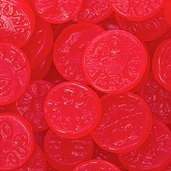 Red Cherry JuJu Coins Candy 1LB Bag