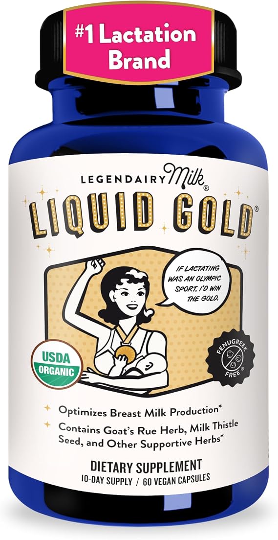 Legendairy Milk Liquid Gold Organic Lactation Support, 60 Capsules