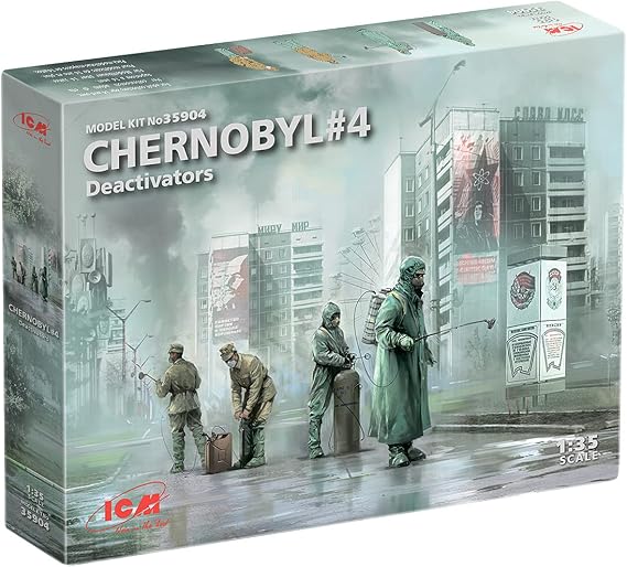 ICM 35904 Plastic Figure Models Chernobyl#4. Deactivators (4 Figures) - Scale 1:35