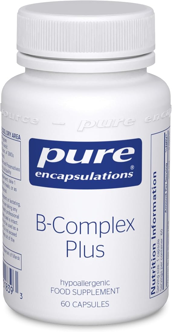 Pure Encapsulations - Vitamin B-Complex Plus - Balanced B Vitamin Formula with Active Folate - 60 Capsules