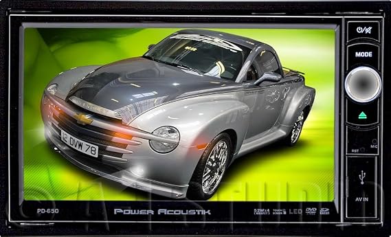 POWER ACOUSTIK PD-650 Double DIN Multimeadia Source with Motorized 6.5-Inch High Definition LCD Touch Screen