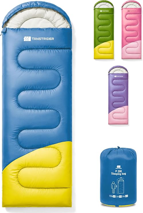 Sleeping Bags for Adults Warm Weather,Backpacking Compact Lightweight Camping Sleeping Bag with Compression Sack for Kids,Camping Essentials Gear for Hiking,Travel