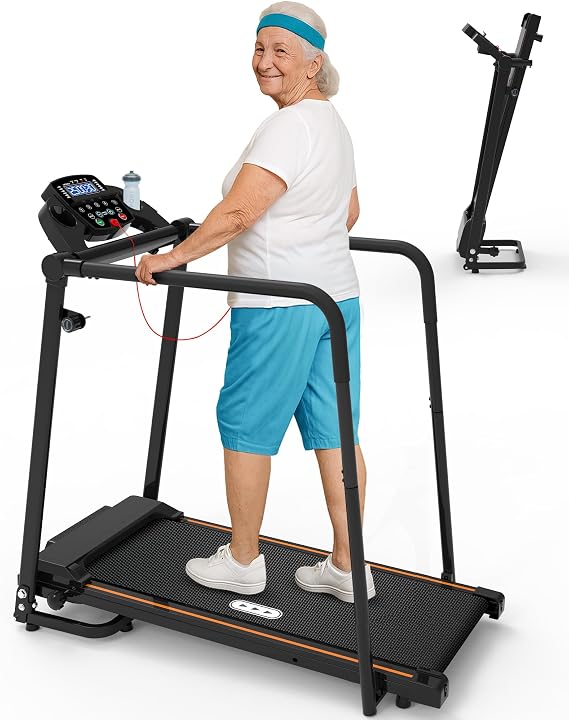 CIIHI Treadmill - 300 LBS Capacity Treadmill for Home - 0.5-5.0 MPH Foldable Running Machine with Speed Quick Button