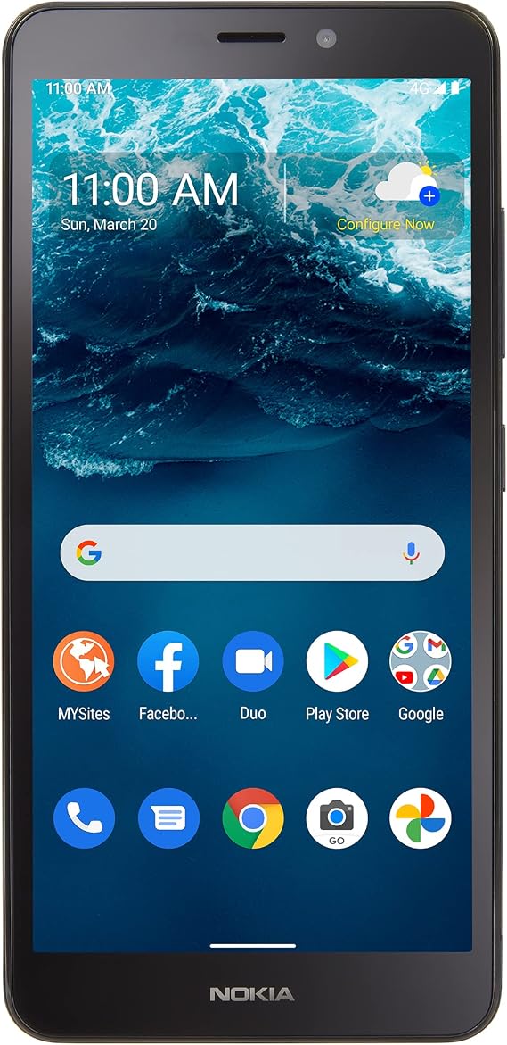 Tracfone Nokia C100, 32GB, Blue - Prepaid Smartphone (Locked)