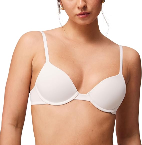 Women's Push Up Seamless Bra Small Breasts with Underwire T-Shirt Bra Deep Back
