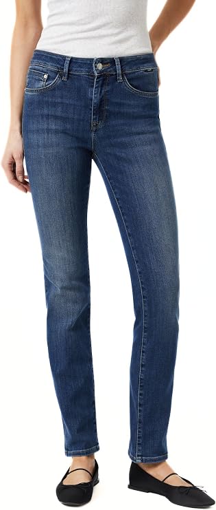 Mavi Kendra Women's Straight Leg Jeans, High Rise Jeans for Women, Boyfriend Jeans