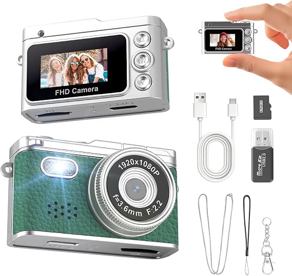 Mini Keychain Camera,Thumb Camera,Pocket Video Camcorder for Teens/Adults