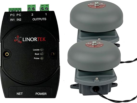 Netbell-2-2LBel Automatic Programmable Break Bell System for School Factory | 500-event bell timer, network bell controller, low-voltage wiring, Web-Based Scheduler Software, expandable, no monthly fees