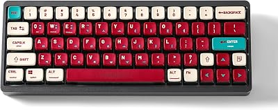 XDK Red PBT Pudding Keycaps for 60-108% Mechanical Keyboards, Translucent RGB, ASA Profile