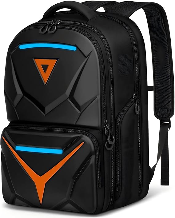 MATEIN 18 inch Hard Shell Gaming Backpack for Men with EVA Front Shield | Waterproof, Extra Large Laptop Backpack, TSA Approved, Gaming Laptop Bag, Controller Pockets, Cooling Pad Compartment