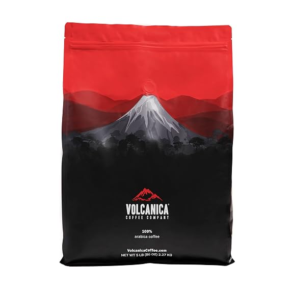 Magma Espresso Blend Coffee, Medium Roast Espresso, Whole Bean, Kosher, Fresh Roasted, 5 lbs