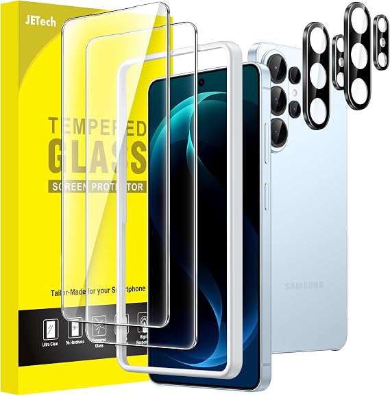 JETech Screen Protector for Samsung Galaxy S26 Ultra, 2+2 Pack | with Camera Lens Protector, HD Clear Tempered Glass, Anti-Scratch Protection, Easy Installation Tool