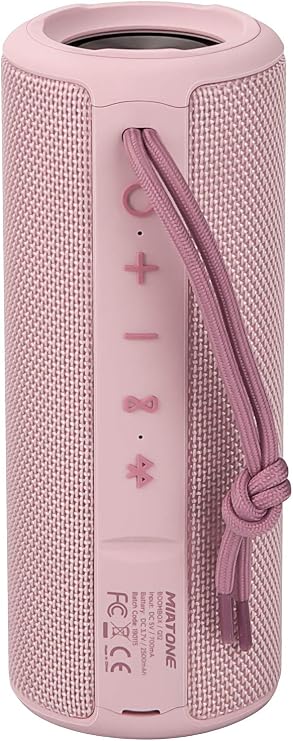 MIATONE Boombox Outdoor Portable Bluetooth Speaker Waterproof Wireless Speakers Gifts for Women Mothers Mom Wife Her - Pink