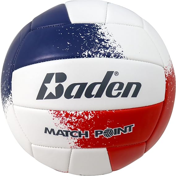 Baden | Match Point | Cushioned Synthetic Leather | Outdoor Recreation Backyard Volleyball + College Camp Ball | Official Size 5
