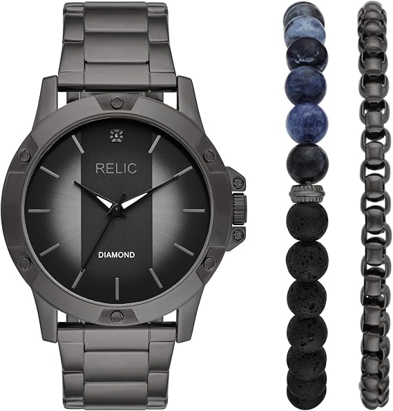 RELIC by Fossil Men's Rylan Stainless Steel and Diamond Accent Watch