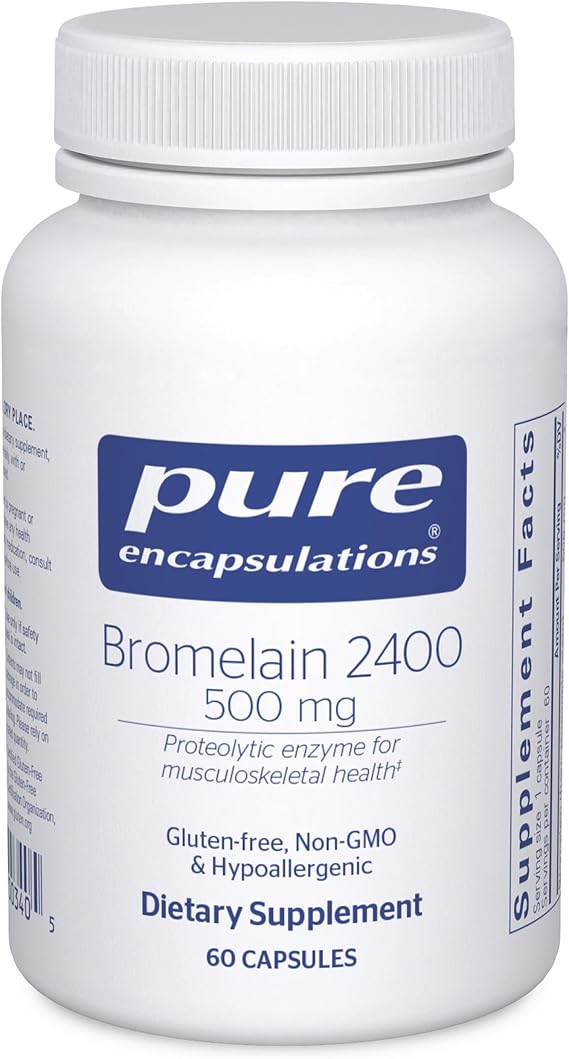 Pure Encapsulations Bromelain 2400 500 mg, 60 Capsules