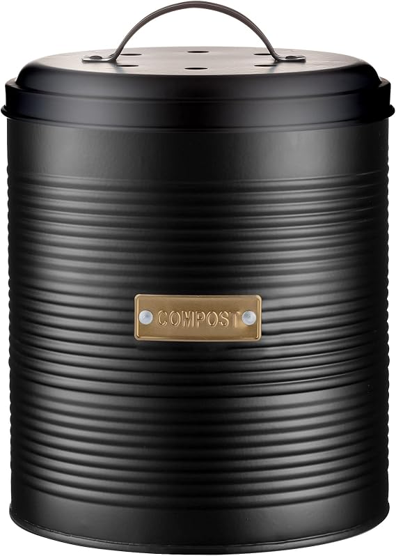 Typhoon Otto Black Compost Caddy 2.5 Litre