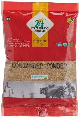 Organic Coriander Seeds Powder 7 Ounces, USDA Organic, No Pesticides, No Adulteration, No Sodium - 24 Mantra Organic