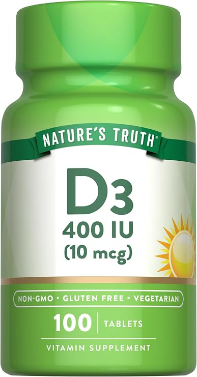 Nature's Truth Vitamin D3 | 400 iu (10 mcg) | 100 Tablets