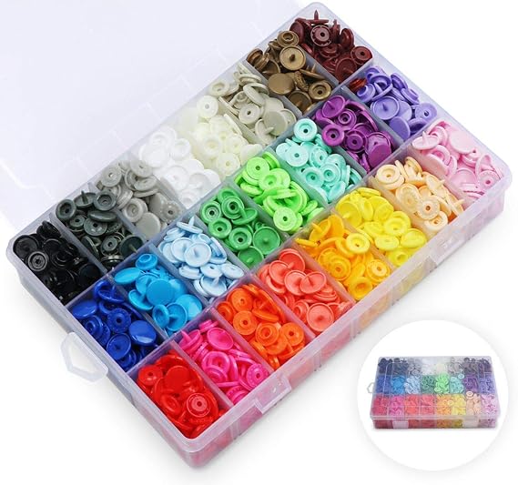 İşkur Makina Plastic Button 360 Pcs Plastic Color Snap Button