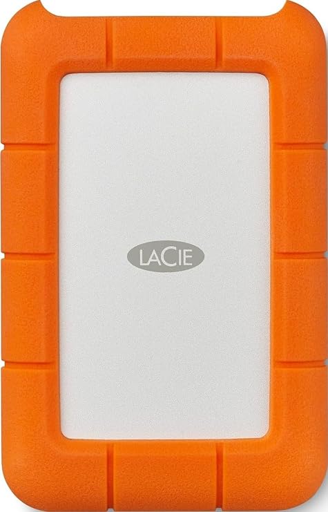LaCie Rugged USB-C 2TB External Hard Drive Portable HDD, USB 3.0 Compatible, Drop Shock Dust Rain Resistant, for Mac and PC