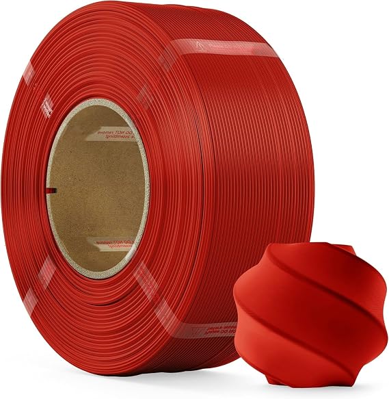 PLA Filament 1.75mm 3D Printer Filament(Refill),1kg Refill for Reusable Spools(2.2lbs),Premium Quality 3D Printing Filament for Bambu lab 3D Printers, Bright Red