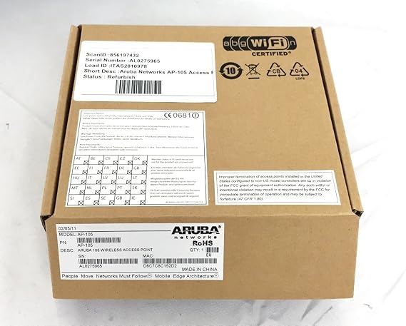 Aruba Networks IAP105US 105 Wireless Access Point, Integrated Antenna