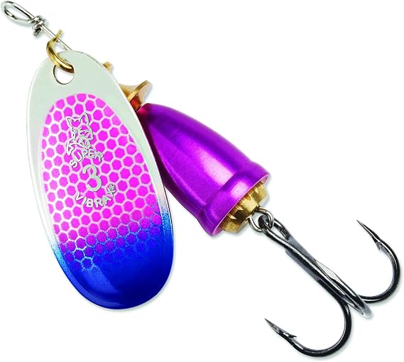 Blue Fox Classic Vibrax 05 Tackle, Cerise Scale Blue Tip UV, 7/16 (60-50-319IC)