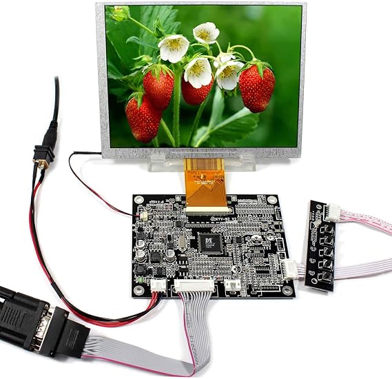 VSDISPLAY 7" 7 Inch 800X600 LCD Screen A070SN02 with VGA LCD Controller Board KYV-N2 V2