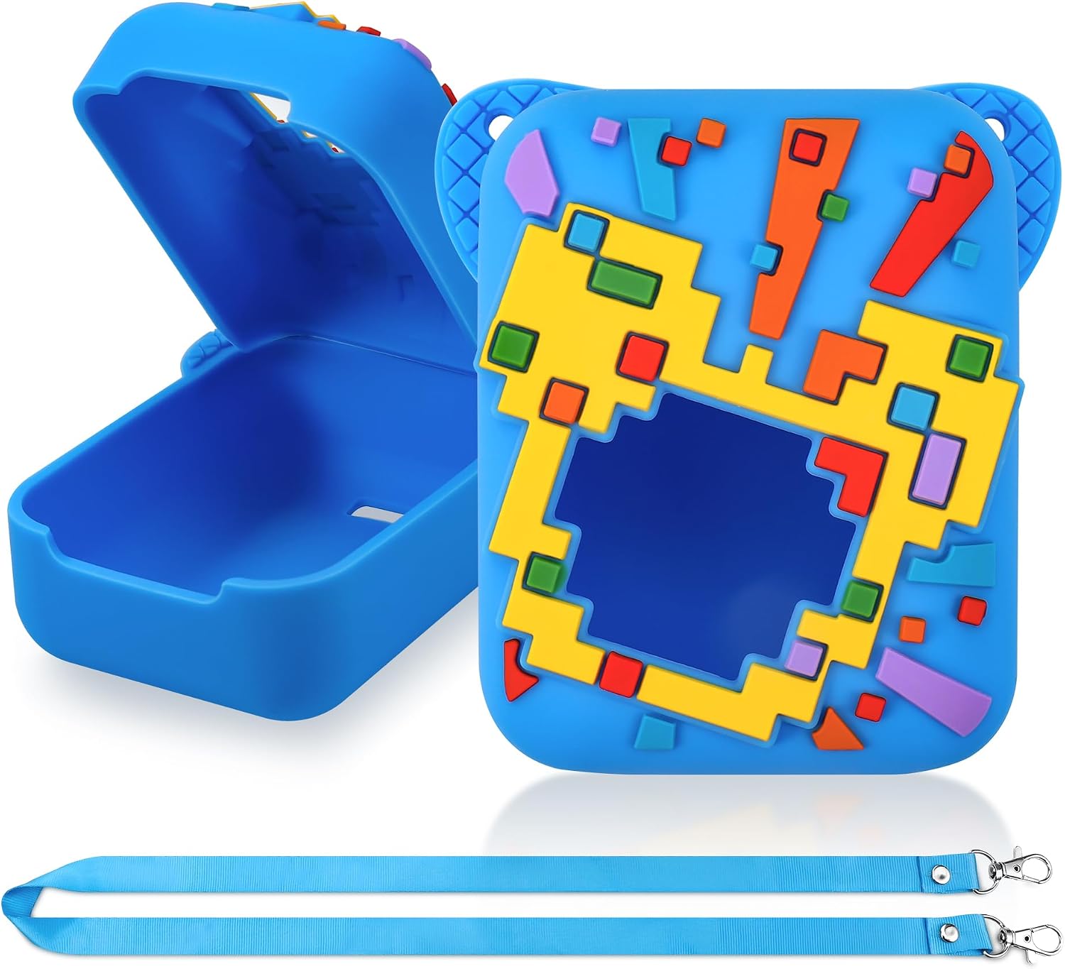 Silicone Case for Bitzee, Full Cover Protective Digital Pet Case With Strap, Washable Anti-drop Protective Shell for Bitzee Disney Interactive Toy