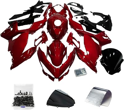 Candy Red Black Motorcycle Bodywork Fairing Kit with Tank Cover Fit For Kawasaki Ninja 400 2018 2019 2020 2021 2022 2023 EX400