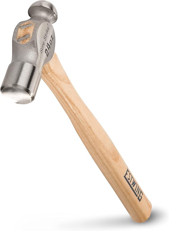 ESTWING Sure Strike Ball Peen Hammer, 24 oz Mechanic Hammer, MRW24BP