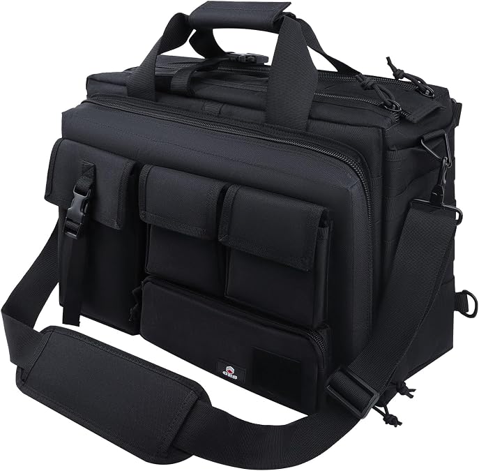 GES Laptop Shoulder Bag Multifunctional Men's Outdoor Military Tactical Nylon Shoulder Briefcase Handbags Laptop Bag School Bag Large Enough for 15.6 inches Laptop/Camera