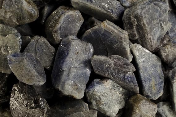 Fantasia Materials: 1 lb of Large Blue Sapphire Rough Stones from Brazil