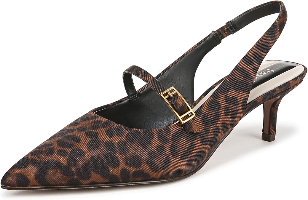 Franco Sarto Khloe Pointed Toe Slingback Kitten Heel
