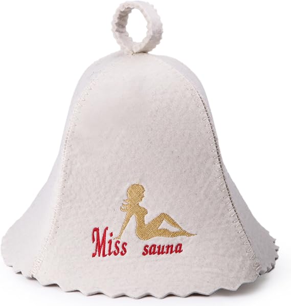 PetriStor Ukrainian Wool Sauna Hat for Women Miss Sauna Protect Hair - Banya Hat for Women - Felt Sauna Hat Wool 100% Natural - Sauna Hair Protector, Gray