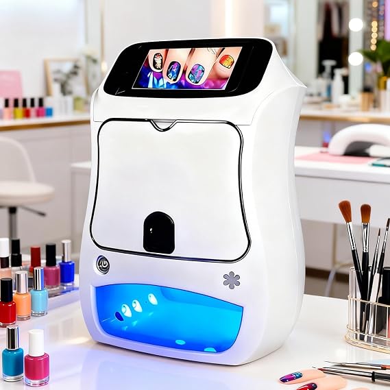 3D Automatic Nail Printer - 720x1280 HD, Smart Image Transfer for Home, Office & Beauty Salon - Perfect Nail Art Machine for Professionals & DIY Enthusiasts
