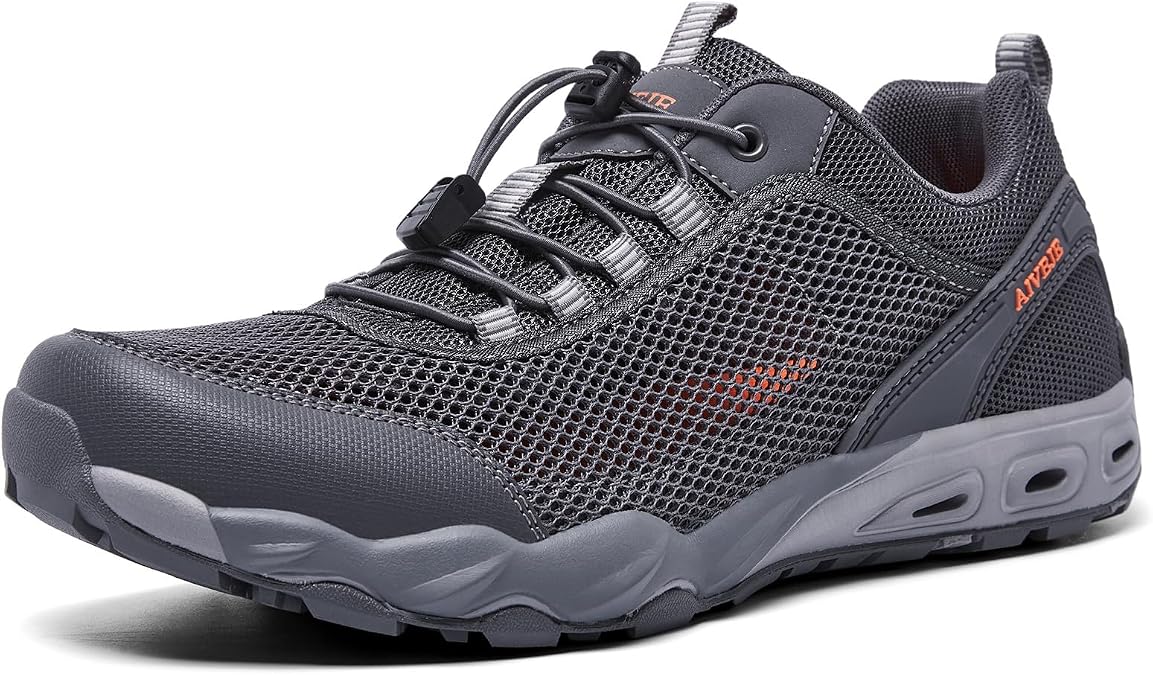 Men's Hiking Shoes Breathable Non-Slip Sneakers Mesh Walking Shoes for Outdoor Trekking