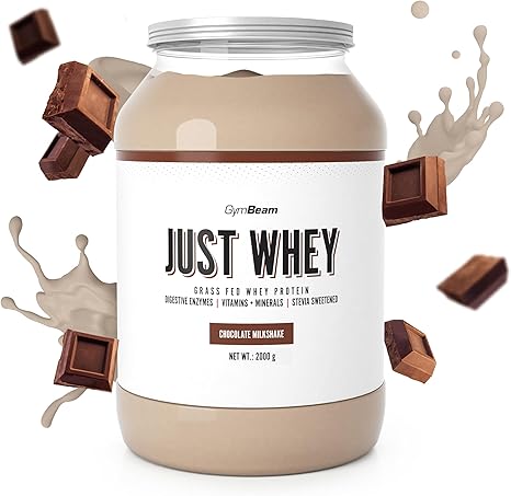 Just Whey Protein Powder - Made from Willow Cow's Milk with DigeZyme for Better Digestion Multi-Component Protein Powder with Essential Amino Acids & BCAAs - GymBeam (2000 g Chocolate Milkshake)