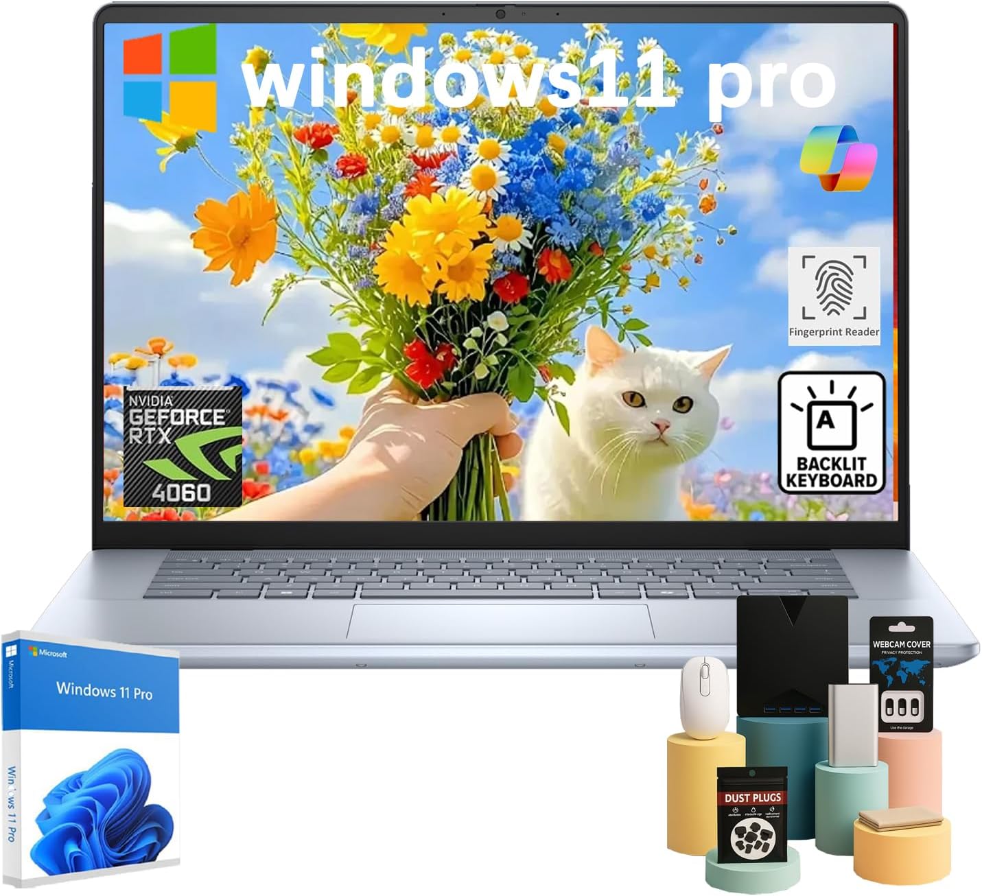 Dell Inspiron 16 Plus Laptop Computer • 16 FHD Display • 2.5K 2560x1600120Hz • IPS • Intel Ultra 7-155H 16-Coreup to 4.8GHz, RTX 4060 GDDR6 • Win 11 Pro 32GB RAM • 1TB SSD