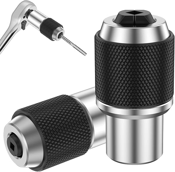 2Pcs Tap Socket Set, Tap Extractor Tool with Adjustable Jaw, 3/8" Drive Tap Socket Tool, Screw Extractor Socket Extraction Tool for Wrench, Reamers to Fit #6-1/4" tap & 1/4 inch-1/2" tap