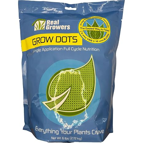 Real Growers Grow Dots Classic 6lb Bulk Single Application Programmed Release Nutrients for Soilless Grows