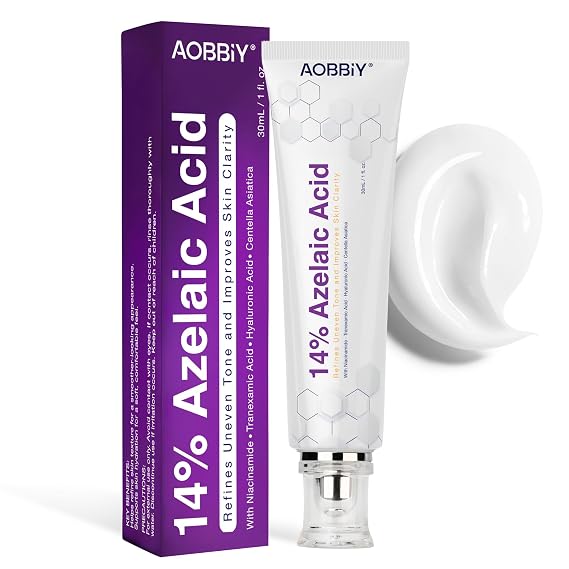 AOBBIY Azelaic Acid Cream for Face, Facial Moisturizer for Smoother-Looking Skin, 1 oz