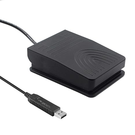 [Upgraded] iKKEGOL USB Foot Pedal Switch Video Game PC Hands Free Footswitch One Key Control Program Computer Mouse Keyboard HID with 2M Cable
